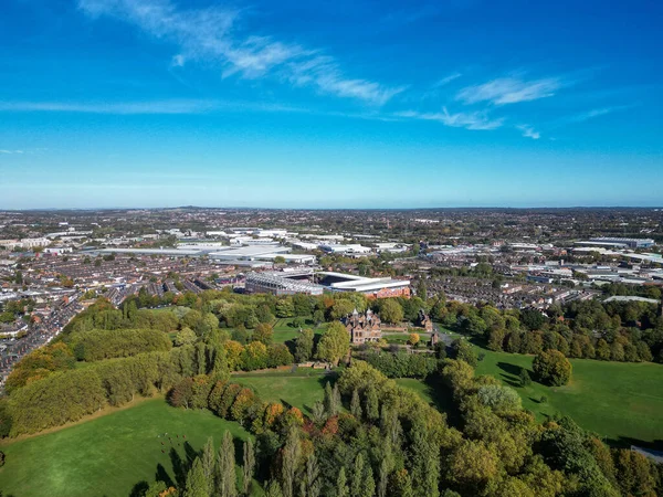 Aerial View Villa Park Premier League Match Aston Villa Chelsea — Stock Photo, Image