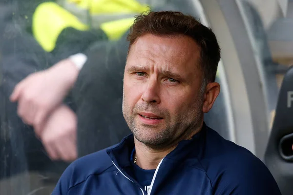 John Eustace Manager Birmingham City Κατά Διάρκεια Του Αγώνα Sky — Φωτογραφία Αρχείου