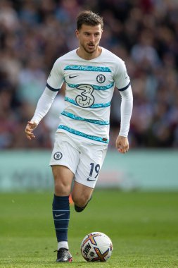 Birmingham, İngiltere 'de 16 Ekim 202' de oynanan Premier Lig karşılaşmasında Chelsea 'nin Mason Mount 19' u Aston Villa 'ya karşı.