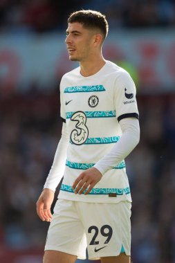 Chelsea 'den Kai Havertz # 29 Premier Lig karşılaşmasında Aston Villa Chelsea' ye karşı Villa Park, Birmingham, İngiltere, 16 Ekim 202