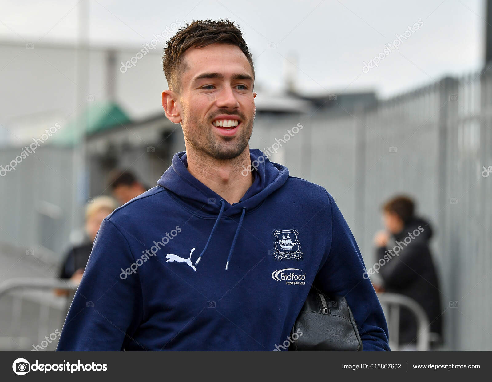 Plymouth Argyle Forward Ryan Hardie Arrives Papa John's Trophy Match