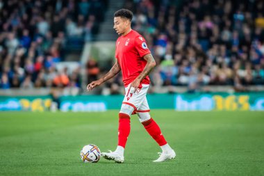 Nottingham Ormanı 'ndan Jesse Lingard Premier League maçı sırasında Brighton ve Hove Albion Nottingham Ormanı' na karşı American Express Community Stadyumu, Brighton ve Hove, Birleşik Krallık, 18 Ekim 202