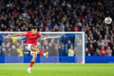 Nottingham Ormanı 'ndan Morgan Gibbs-White # 10 Premier Lig karşılaşmasında Brighton ve Hove Albion, Nottingham Ormanı' na karşı American Express Community Stadyumu, Brighton ve Hove, Birleşik Krallık, 18 Ekim 202
