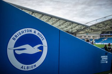 Premier Lig maçından önce American Express Community Stadyumu 'nun genel görüntüsü Brighton ve Hove Albion, Nottingham Ormanı' na karşı American Express Community Stadyumu, Brighton ve Hove, Birleşik Krallık, 18 Ekim 202