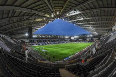 Swansea.com Stadyumu 'nun genel görünümü, 18 Ekim 202' de Swansea City - Swansea.com Stadyumu 'nda oynanan Sky Bet Şampiyonası maçında