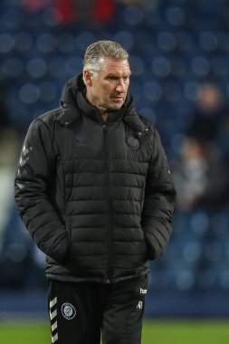 Bristol City 'nin teknik direktörü Nigel Pearson 18 Ekim 202' de İngiltere 'nin başkenti West Bromwich Albion' a karşı Bristol City 'de oynanan maç öncesi ısınma maçında...