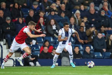 West Bromwich Albion 'un 11 numaralı Grady Diangana, 18 Ekim 202' de The Hawthorns, West Bromwich 'de West Bromwich Albion' a karşı Bristol City 'de oynanan Gökyüzü İddia Şampiyonası maçında eylem halinde.
