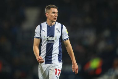 West Bromwich Albion 'un 17 numarası West Bromwich Albion maçı sırasında West Bromwich Albion, Bristol City' ye karşı The Hawthorns, West Bromwich, İngiltere, 18 Ekim 202