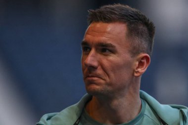 West Bromwich Albion 'dan Jed Wallace, 18 Ekim 202' de West Bromwich Albion 'a karşı Bristol City' nin oynadığı The Hawthorns, West Bromwich, İngiltere 'deki Sky Bet Şampiyonası' ndan önce geldi.