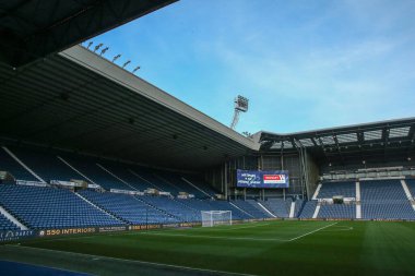The Hawthorns, West Bromwich Albion 'un evi, West Bromwich Albion maçı öncesinde Bristol City' ye karşı The Hawthorns, West Bromwich, İngiltere, 18 Ekim 202