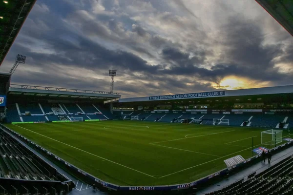 Общий Вид Изнутри Hawthorns Дома West Bromwich Albion Перед Матчем — стоковое фото