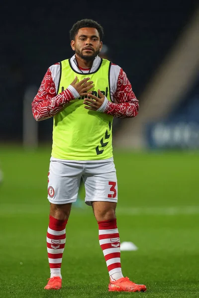 Jay Dasilva Bristol City Durante Riscaldamento Pre Partita Vista Del — Foto Stock