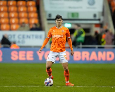 Blackpool 'dan Kenny Dougall # 12 Sky Bet Şampiyonası maçı Blackpool vs Hull City Bloomfield Road, Blackpool, İngiltere, 19 Ekim 202