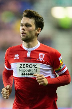 Jonathan Howson # 16 Middlesbrough Gökyüzü İddia Şampiyonası 'nda Wigan Atletizm Karşıtı Middlesbrough DW Stadyumu, Wigan, İngiltere, 19 Ekim 202
