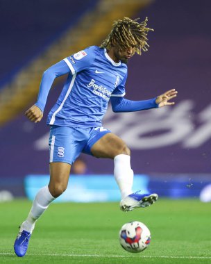 Birmingham City 'den Dion Sanderson 19 Ekim 202' de St Andrews, Birmingham 'da Birmingham City' ye karşı oynanan Gökyüzü İddia Şampiyonası maçında 28 numara.