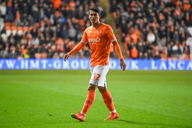 Blackpool 'dan Kenny Dougall # 12 Sky Bet Şampiyonası maçı Blackpool vs Hull City Bloomfield Road, Blackpool, İngiltere, 19 Ekim 202