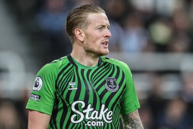 Jordan Pickford # 1 Premier League maçı sırasında Newcastle United Everton 'a karşı St. James' s Park, Newcastle, İngiltere, 19 Ekim 202