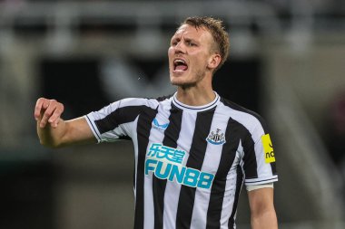 Newcastle United 'dan Dan Burn # 33 Premier League maçı sırasında Newcastle United Everton' a karşı St. James 's Park, Newcastle, İngiltere, 19 Ekim 202