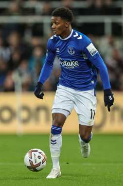 Everton 'dan Demarai Gray # 11 Premier League maçı sırasında Newcastle United Everton' a karşı St. James 's Park, Newcastle, İngiltere, 19 Ekim 202