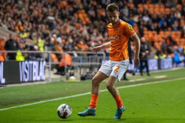 Blackpool 'dan Callum Connolly 19 Ekim 202' de Bloomfield Road, Blackpool 'da oynanan Blackpool-Hull City maçında oyunda.