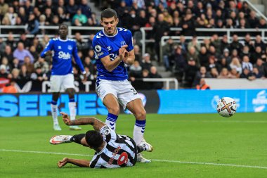 Everton 'dan Conor Coady # 30 Premier League maçı Newcastle United' ın 19 Ekim 202 'de St. James' s Park, Newcastle, İngiltere 'de oynanan Everton maçında Newcastle United' ın 9.