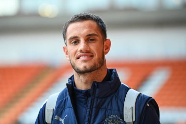 Blackpool 'dan Jerry Yates 19 Ekim 202' de Bloomfield Road, Blackpool 'daki Blackpool-Hull City maçından önce geldi.