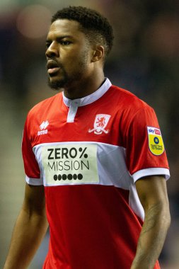 Chuba Akpom # 29 Middlesbrough Gökyüzü İddia Şampiyonası Wigan Atletizm Karşıtı Middlesbrough, DW Stadyumu, Wigan, İngiltere 19 Ekim 202