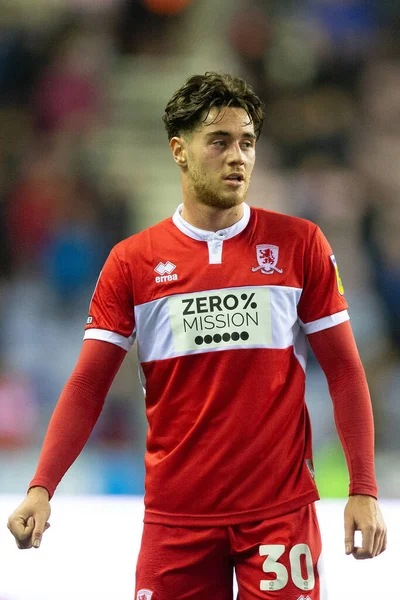 Hayden Hackney # 30 Middlesbrough Gökyüzü İddia Şampiyonası 'nda Wigan Atletizm Karşıtı Middlesbrough DW Stadyumu, Wigan, İngiltere, 19 Ekim 202