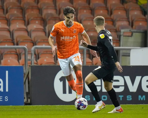 Theo Corbeanu Blackpool Körs Regan Slater Hull City Sky Bet — Stockfoto