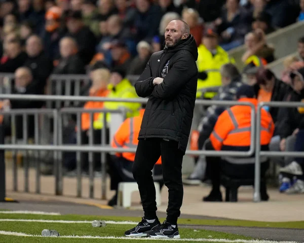 Michael Appleton Gerente Blackpool Durante Sky Bet Championship Match Blackpool — Foto de Stock