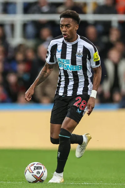 Newcastle United takımından Joe Willock 19 Ekim 202 'de St. James' s Park, Newcastle 'da oynanan Premier League maçında Everton' a karşı mücadele etti.