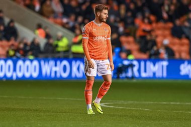 Blackpool 'dan Luke Garbutt # 29 Sky Bet Şampiyonası maçı Blackpool vs Hull City Bloomfield Road, Blackpool, İngiltere, 19 Ekim 202