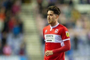 Hayden Hackney # 30 Middlesbrough Gökyüzü İddia Şampiyonası 'nda Wigan Atletizm Karşıtı Middlesbrough DW Stadyumu, Wigan, İngiltere, 19 Ekim 202