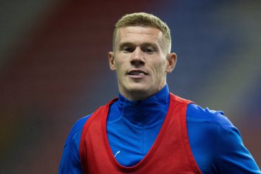 Wigan Atletizm Şampiyonası 'nda Wigan Atletizm' den James McClean # 11. Wigan Atletizm Şampiyonası maçı, Wigan Stadyumu, Wigan, İngiltere, 19 Ekim 202