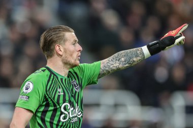 Jordan Pickford # 1 Premier League maçı sırasında Newcastle United Everton 'a karşı St. James' s Park, Newcastle, İngiltere, 19 Ekim 202