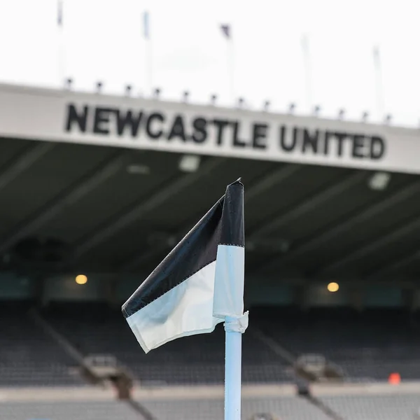 Una Bandera Esquina James Park Durante Partido Newcastle United Everton — Foto de Stock