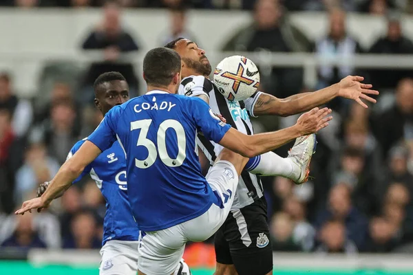 Callum Wilson Von Newcastle United Und Conor Coady Von Everton — Stockfoto