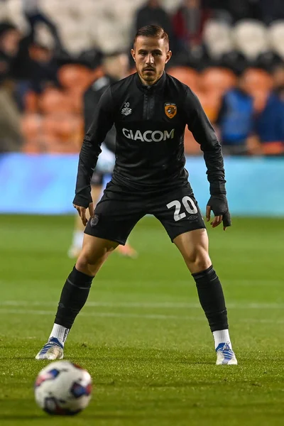 Dimitris Pelkas Van Hull City Tijdens Warming Voorafgaand Aan Sky — Stockfoto