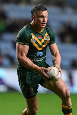 2021 Dünya Rugby Ligi Kupası 'nda Avustralyalı Jack Wighton, Coventry Building Society Arena, Coventry, İngiltere, 21 Ekim 202' de İskoçya 'ya karşı.