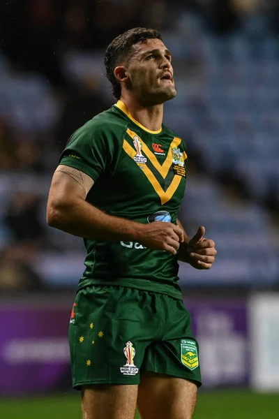 Nathan Cleary Australia Durante Partita Rugby League World Cup 2021 — Foto Stock