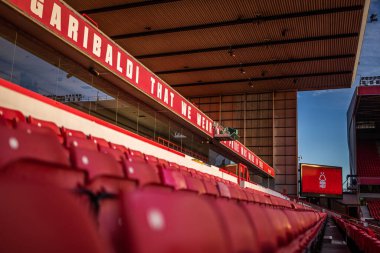 Premier Lig maçından önce Nottingham Forest 'ın Liverpool' a karşı oynadığı City Ground, Nottingham, İngiltere 'de 22 Ekim 202' de yapılan maçın genel görünümü.
