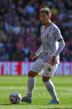 Liverpool 'dan Roberto Firmino # 9 Premier Lig maçı sırasında Nottingham Forest Liverpool' a karşı City Ground, Nottingham, 22 Ekim 202