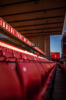 Premier Lig maçından önce Nottingham Forest 'ın Liverpool' a karşı oynadığı City Ground, Nottingham, İngiltere 'de 22 Ekim 202' de yapılan maçın genel görünümü.