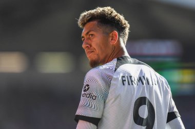 Liverpool 'dan Roberto Firmino # 9 Premier Lig maçı sırasında Nottingham Forest Liverpool' a karşı City Ground, Nottingham, 22 Ekim 202