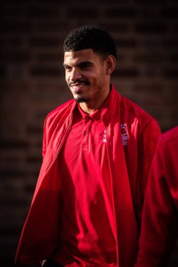 Nottingham Ormanı 'ndan Morgan Gibbs-White # 10 Premier League maçından önce Nottingham Forest Liverpool' a karşı City Ground, Nottingham, 22 Ekim 202 'de geldi.