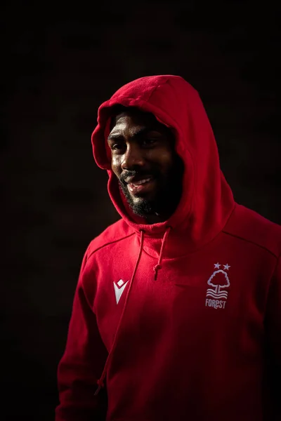 Emmanuel Dennis Nottingham Forest Arrives Premier League Match Nottingham Forest — Stock Photo, Image