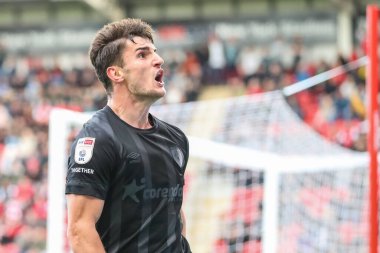 Hull City 'den Ryan Longman 22 Ekim 202' de New York Stadyumu, Rotherham, İngiltere 'de oynanan ve Rotherham United ile Hull City arasındaki Sky Bet Şampiyonası' nda 1-3 'lük galibiyetini kutluyor.