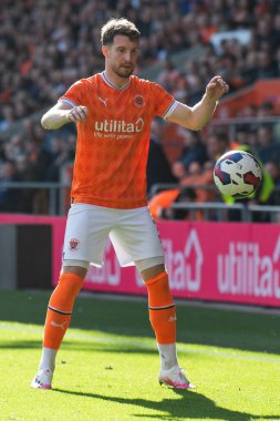 Blackpool 'dan James Koca # 3 Sky Bet Şampiyonası maçı sırasında Blackpool Preston North End' e karşı Bloomfield Road, Blackpool, Birleşik Krallık, 22 Ekim 202
