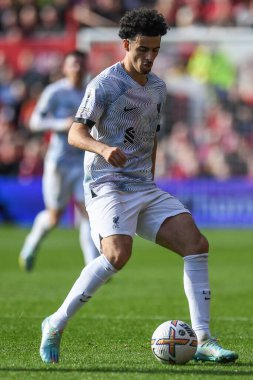 Liverpool 'dan Curtis Jones # 17 Premier Lig maçı sırasında Nottingham Forest Liverpool' a karşı City Ground, Nottingham, İngiltere, 22 Ekim 202
