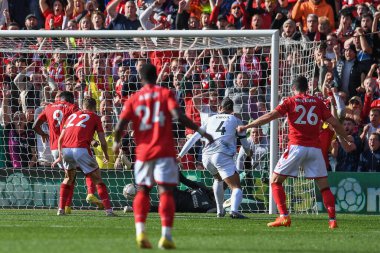 Nottingham Ormanı 'ndan Taiwo Awoniyi Premier Lig maçı Nottingham Forest Liverpool' a karşı 22 Ekim 202 'de Nottingham, İngiltere' de oynanan City Ground maçında 1-0 berabere kaldı.